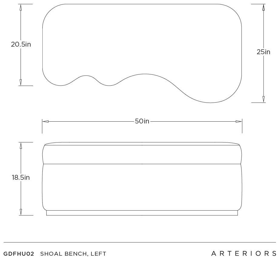 Image 4 Arteriors Shoal Bench, Left Sand more views