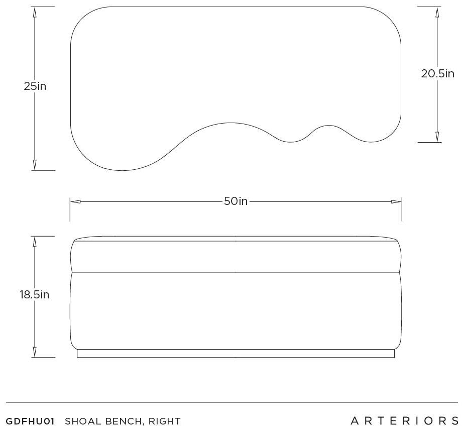 Image 4 Arteriors Shoal Bench, Right Sand more views