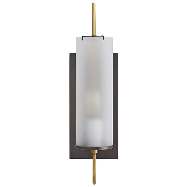 Image 1 Arteriors- Stefan Sconce- 20" Bronze, Antique Brass, Frosted Glass