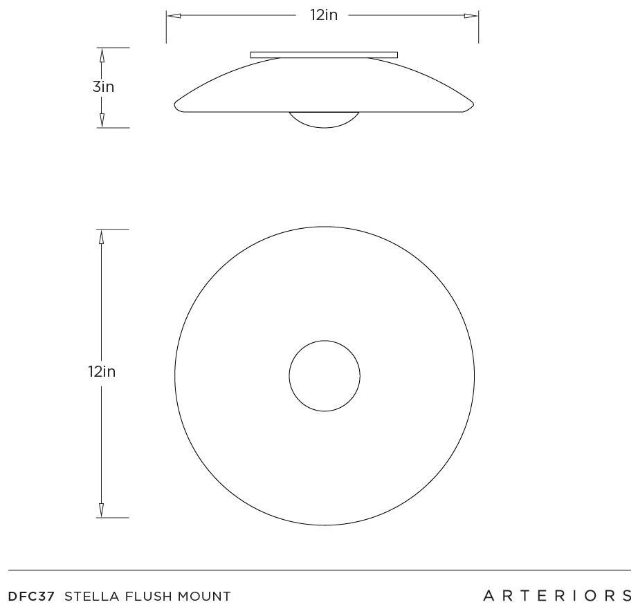 Image 7 Arteriors Stella Flush Mount 12" White more views