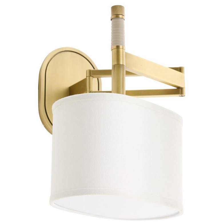 Image 6 Arteriors Stitch Sconce 13" Antique Brass more views