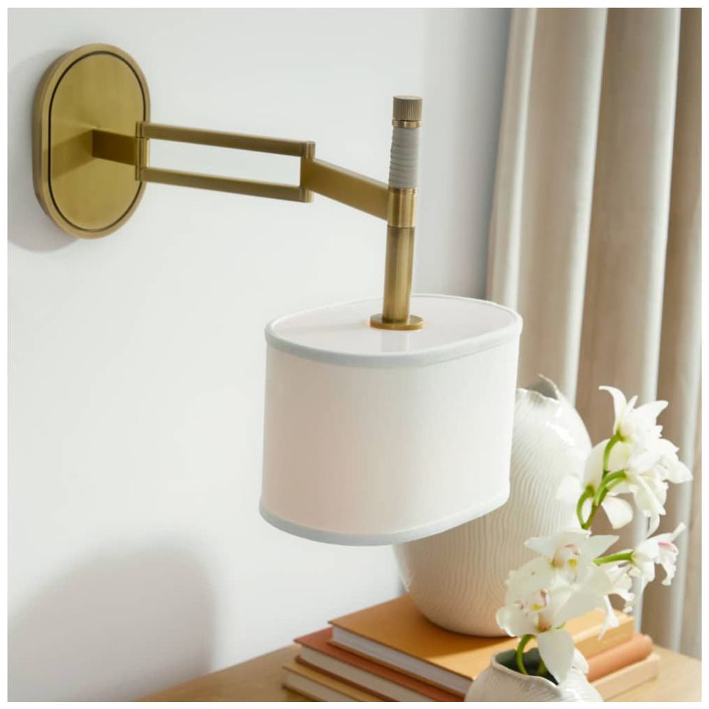 Arteriors Stitch Sconce 13" Antique Brass