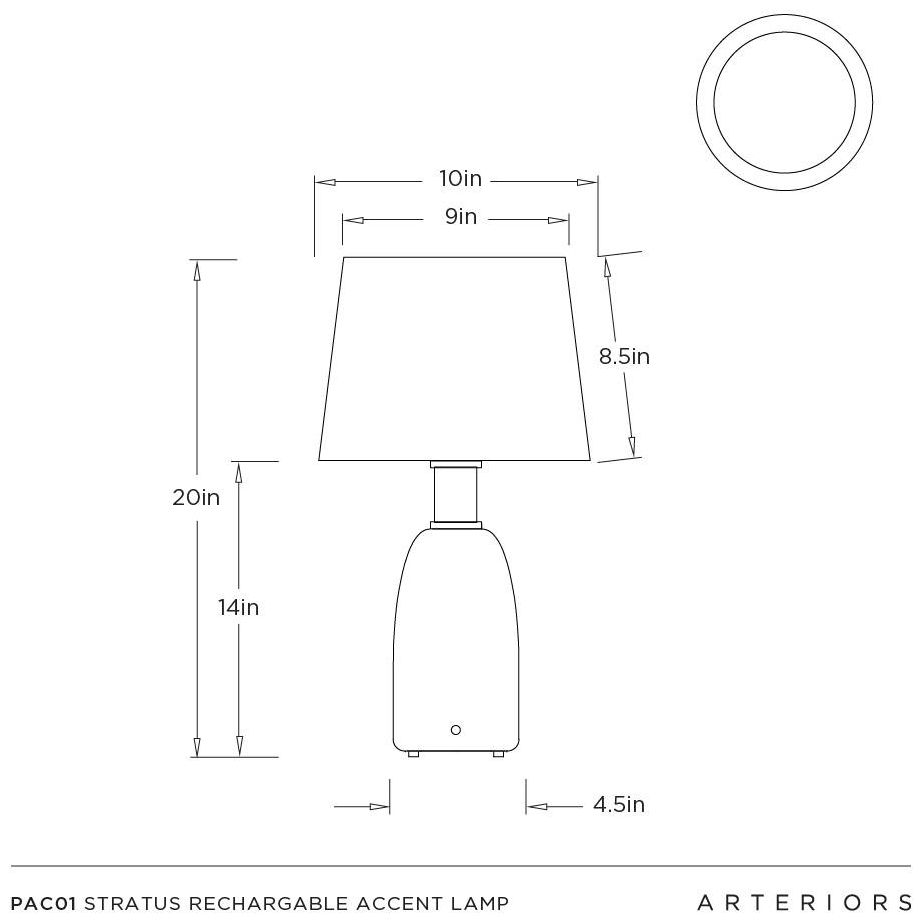 Image 7 Arteriors Stratus Rechargeable Accent Lamp Swirl more views