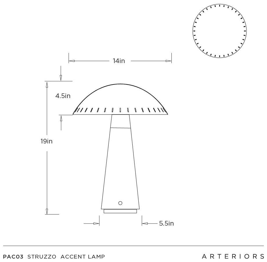 Image 6 Arteriors Struzzo Accent Lamp Ivory more views