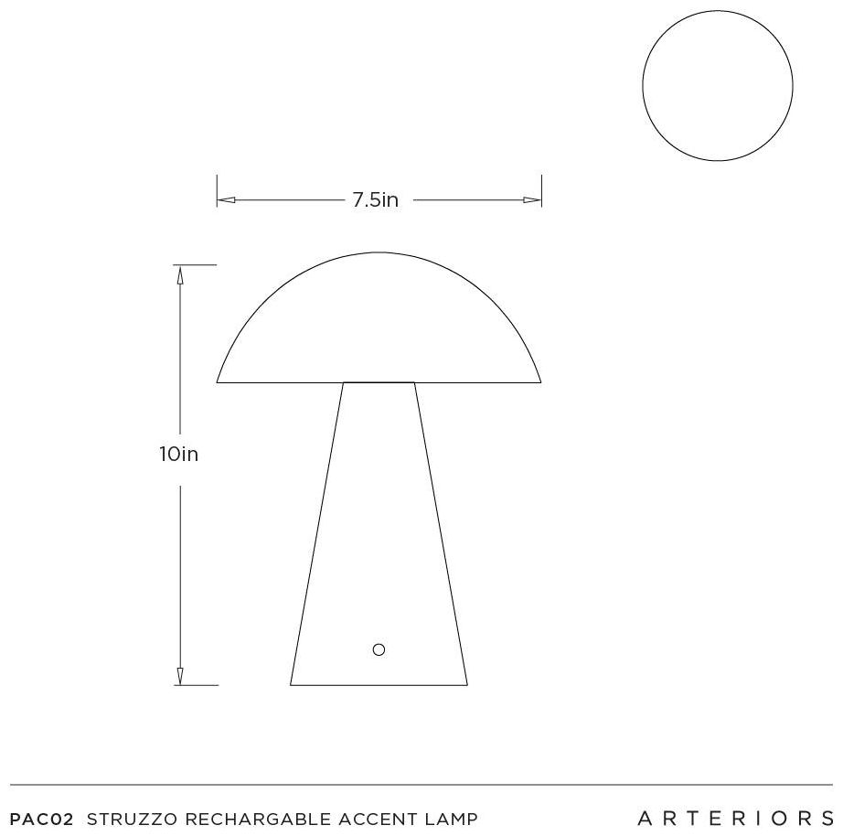 Image 6 Arteriors Struzzo Rechargeable Accent Lamp Ivory more views