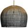 Arteriors- Swami Large Pendant- 32" Natural & Black Ombre Stained