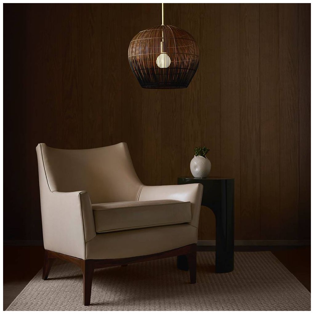 Arteriors Swami Mini Pendant 16" Natural and Black