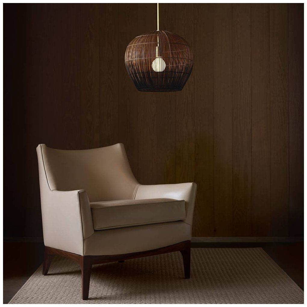Arteriors Swami Mini Pendant 16" Natural and Black