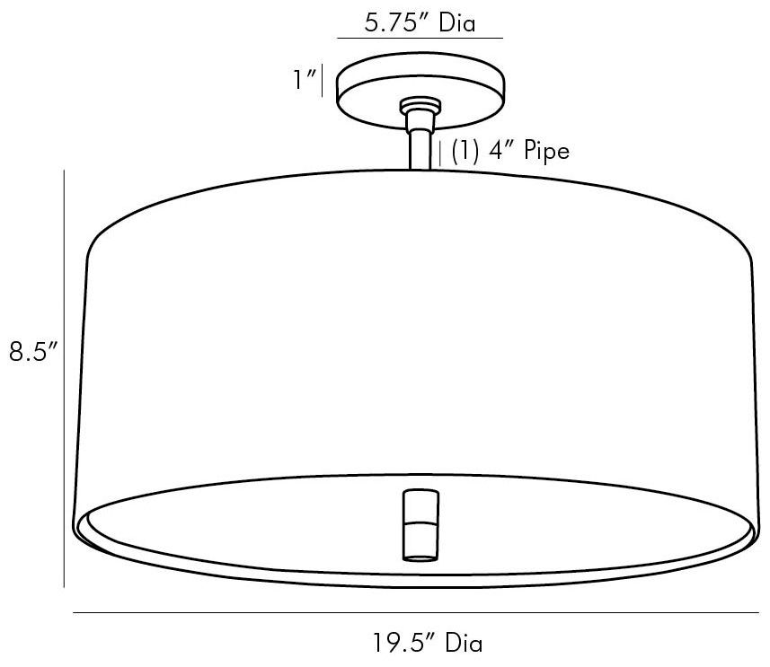 Image 7 Arteriors- Tarbell Semi-Flush- 19.5" Bronze, Acrylic more views