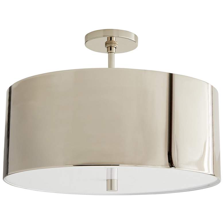 Image 1 Arteriors- Tarbell Semi-Flush- 19.5" Polished Nickel, Acrylic