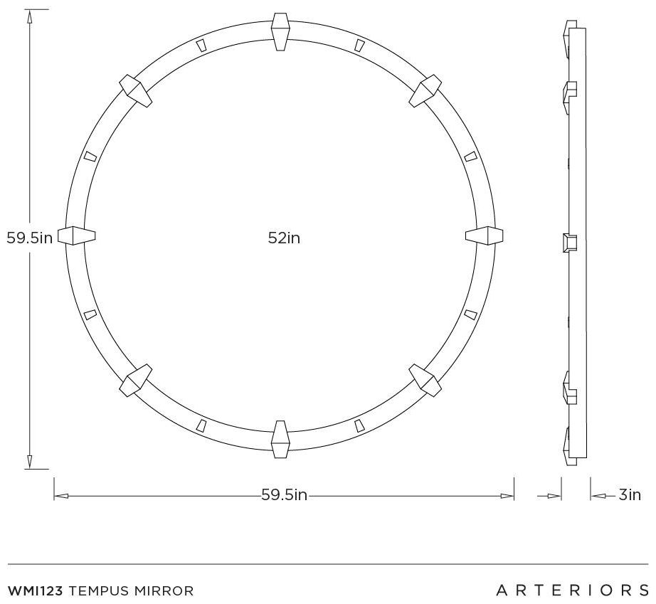 Image 6 Arteriors Tempus Mirror Sable more views
