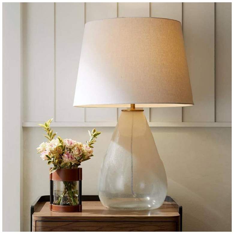 Image 1 Arteriors Tiber Lamp Clear Seedy Glass