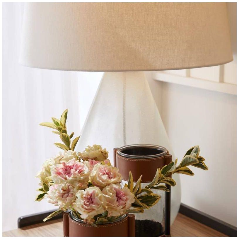 Arteriors Tiber Lamp Clear Seedy Glass