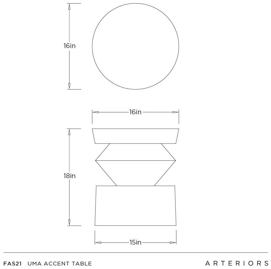 Image 6 Arteriors Uma Accent Table Ivory more views