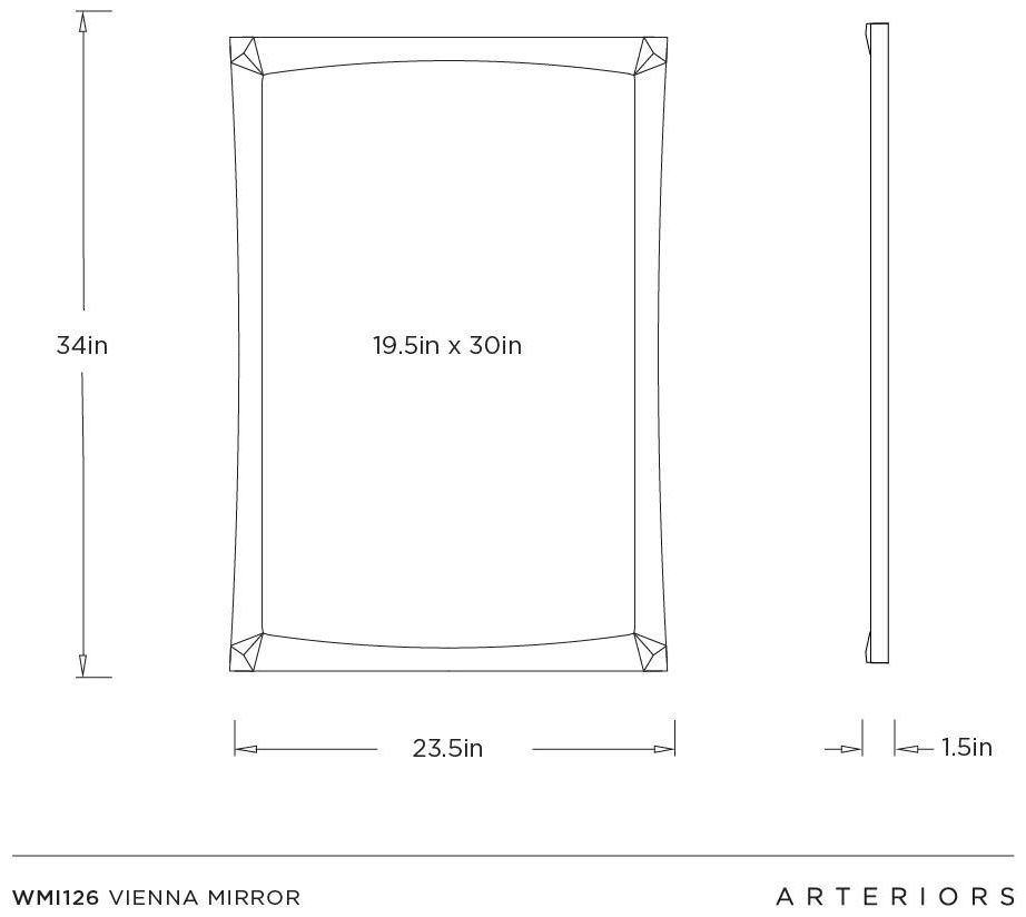 Image 4 Arteriors Vienna Mirror Pine more views