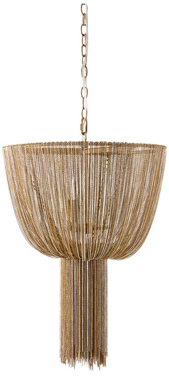 Image 2 Arteriors Yale Chandelier 20" Aged Brass more views