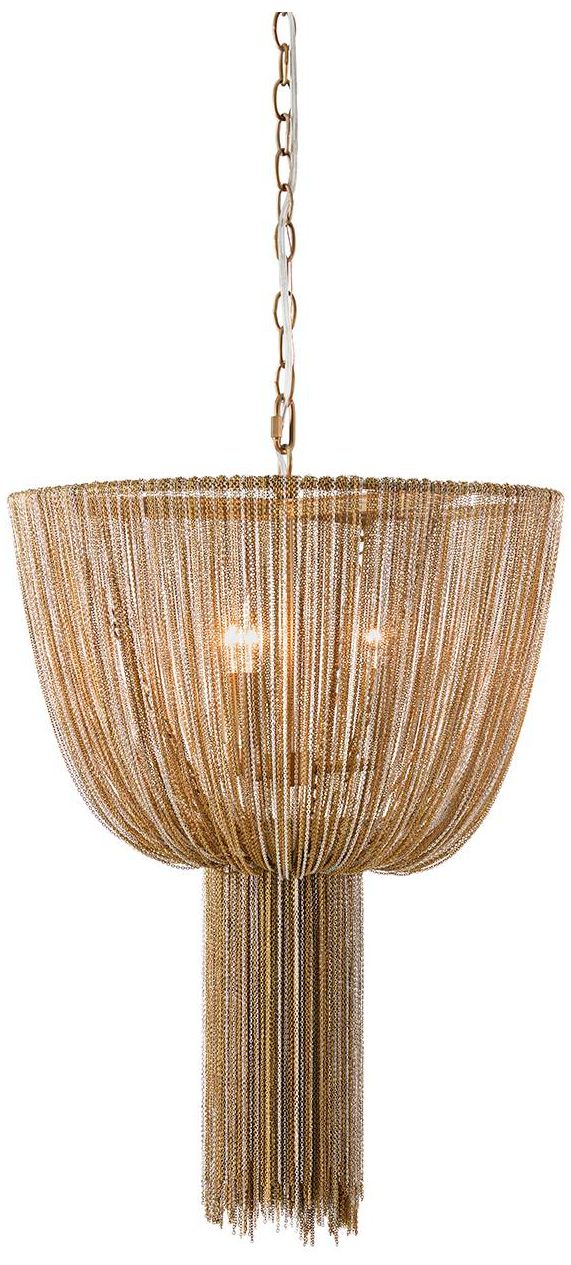 Image 3 Arteriors Yale Chandelier 20" Aged Brass more views