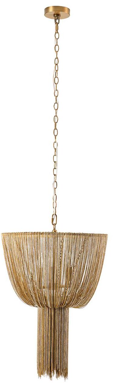 Image 4 Arteriors Yale Chandelier 20" Aged Brass more views