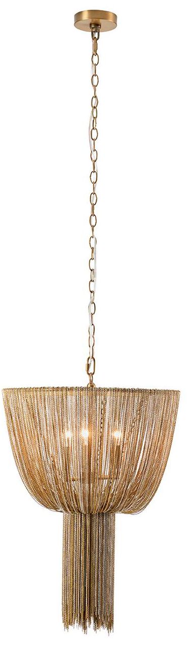 Image 5 Arteriors Yale Chandelier 20" Aged Brass more views