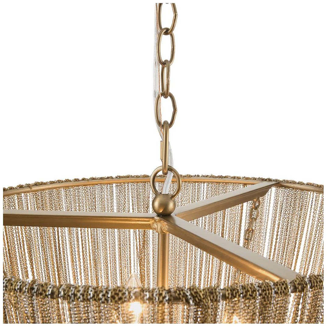 Image 7 Arteriors Yale Chandelier 20" Aged Brass more views
