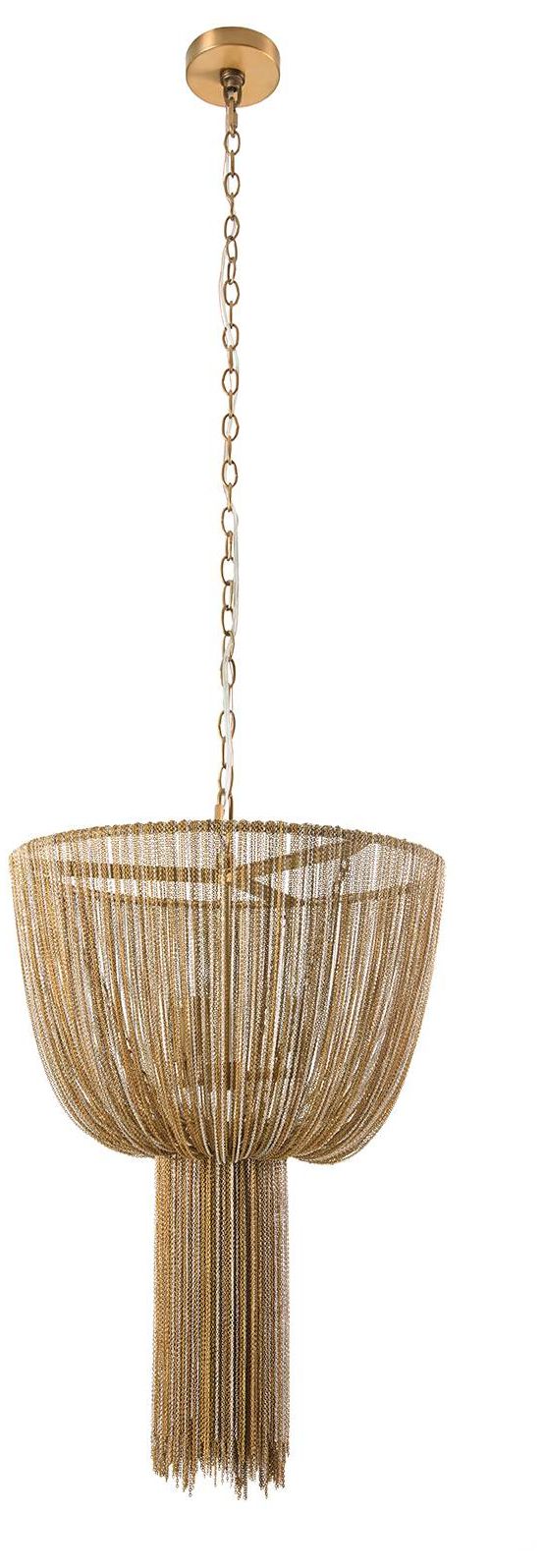 Arteriors Yale Chandelier 20" Aged Brass