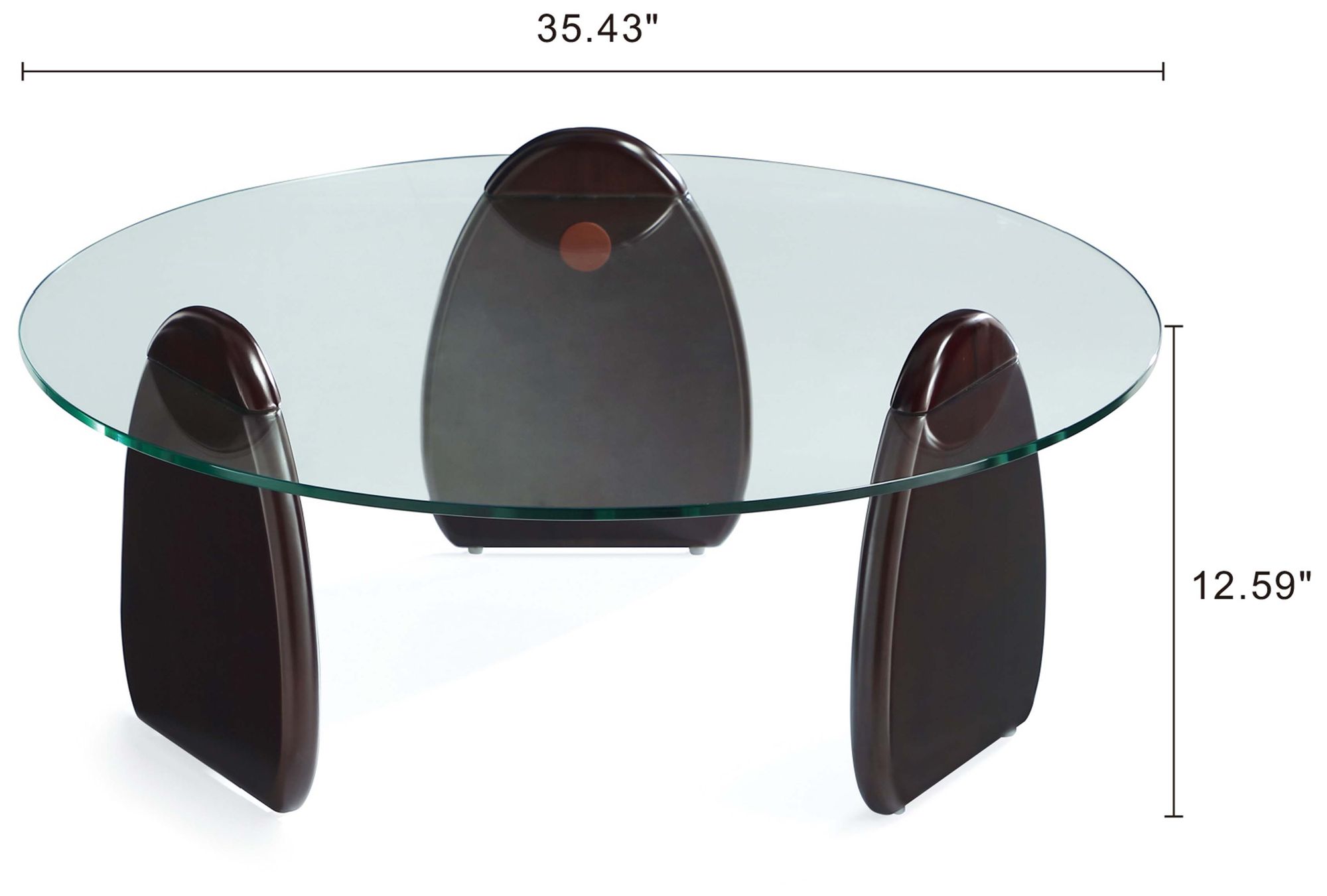 Image 3 Artesia 2-Piece Modern Coffee Table and End Table Set in Dark Walnut more views