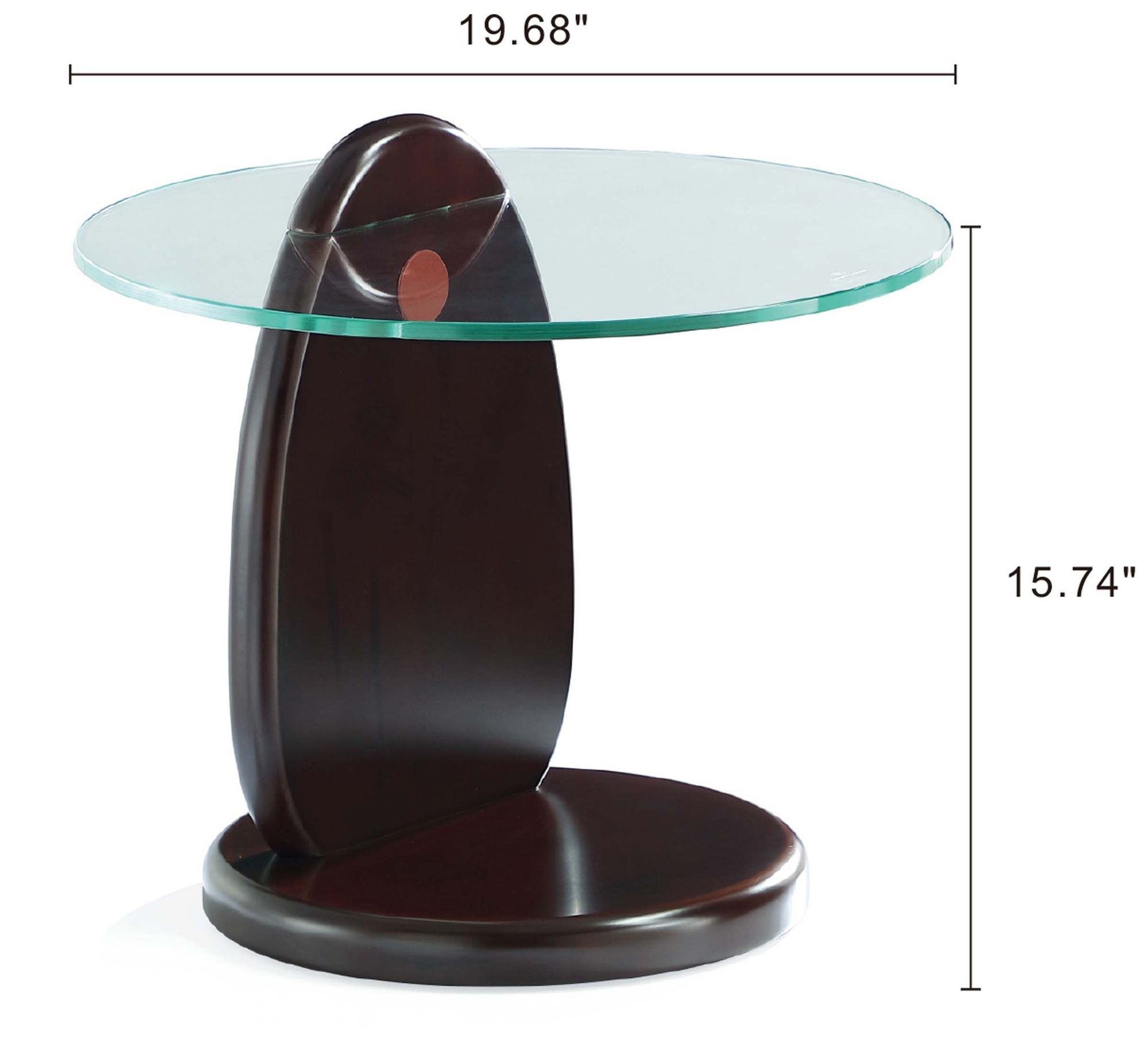 Image 5 Artesia 2-Piece Modern Coffee Table and End Table Set in Dark Walnut more views
