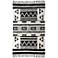 Artesia Kilim Shag Ivory and Black Area Rug