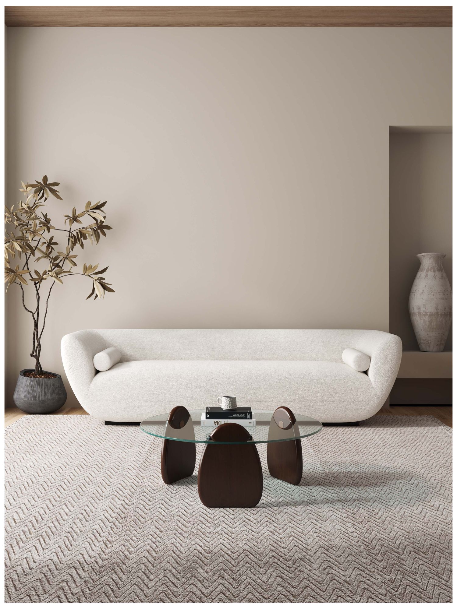 Image 2 Artesia Modern Coffee Table in Dark Walnut more views