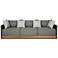 Artesia Outdoor Patio Sofa in Teak Wood, Rope and Dark Gray Olefin Cushions