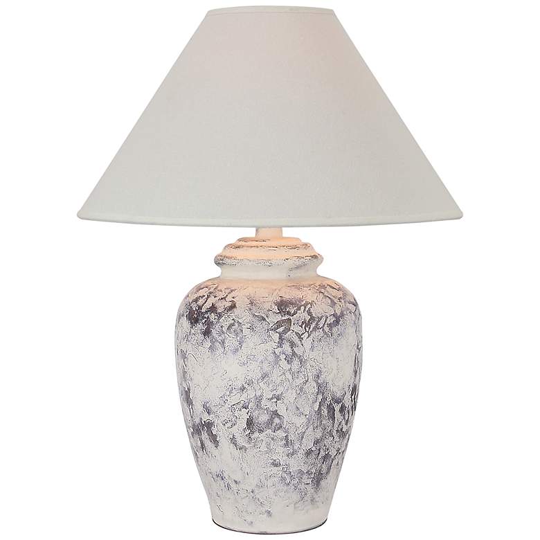 Image 1 Artesia White-Washed Rustic Southwest Style LED Table Lamp