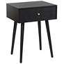 2_Arthur 23.5" High Black Side Table with One Drawer