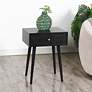 1_Arthur 23.5" High Black Side Table with One Drawer