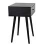 3_Arthur 23.5" High Black Side Table with One Drawer more views