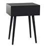 4_Arthur 23.5" High Black Side Table with One Drawer more views