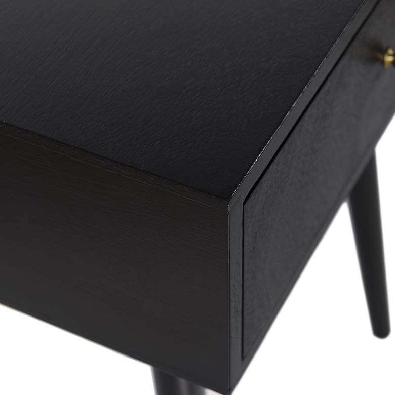 Image 6 Arthur 23.5" High Black Side Table with One Drawer more views