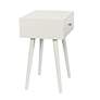 3_Arthur 23.5" High Farmhouse White Side Table with One Drawer more views