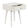 5_Arthur 23.5" High Farmhouse White Side Table with One Drawer more views