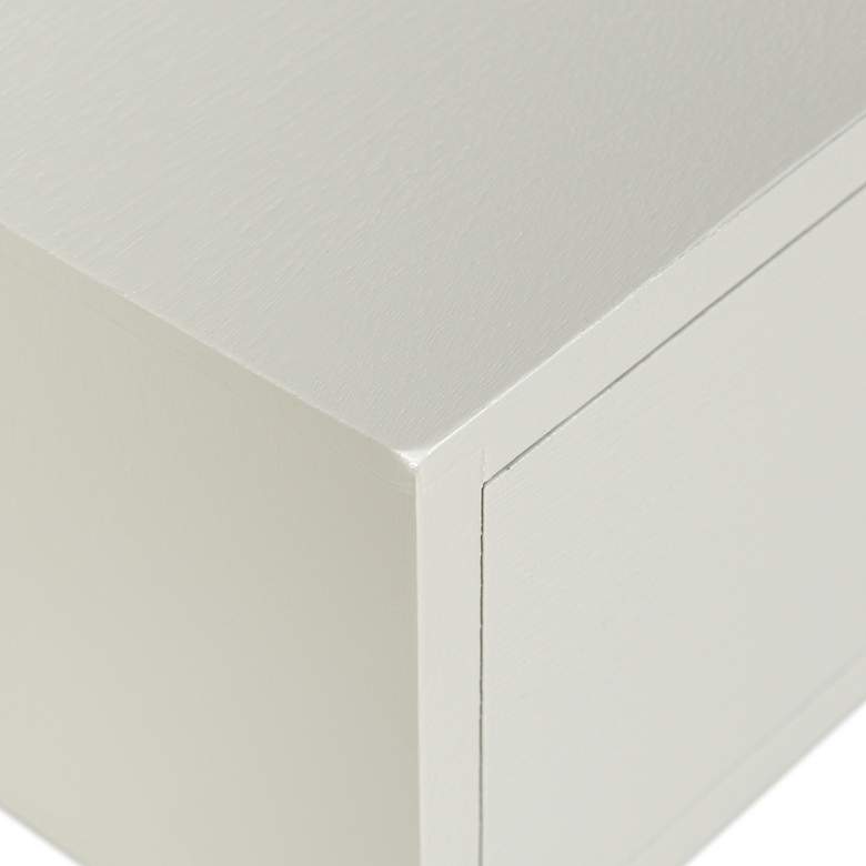Image 6 Arthur 23.5" High Farmhouse White Side Table with One Drawer more views