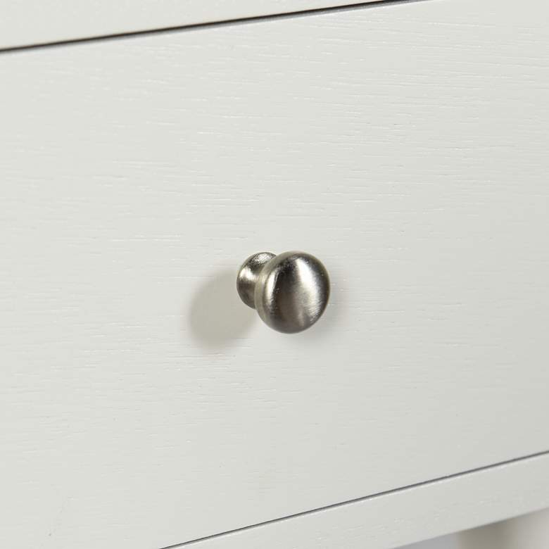 Image 7 Arthur 23.5" High Farmhouse White Side Table with One Drawer more views