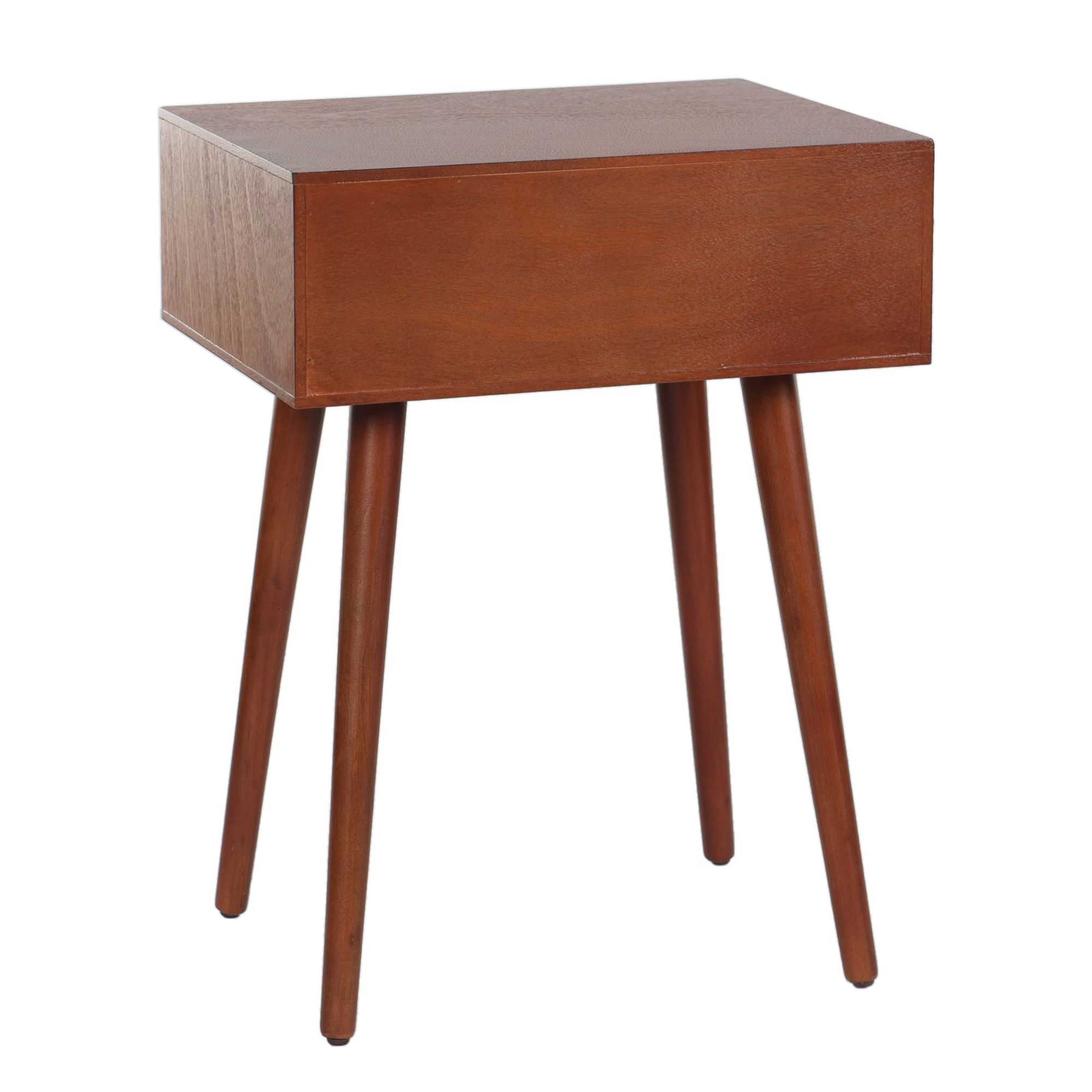 Image 4 Arthur 23.5" High Light Walnut Side Table with One Drawer more views
