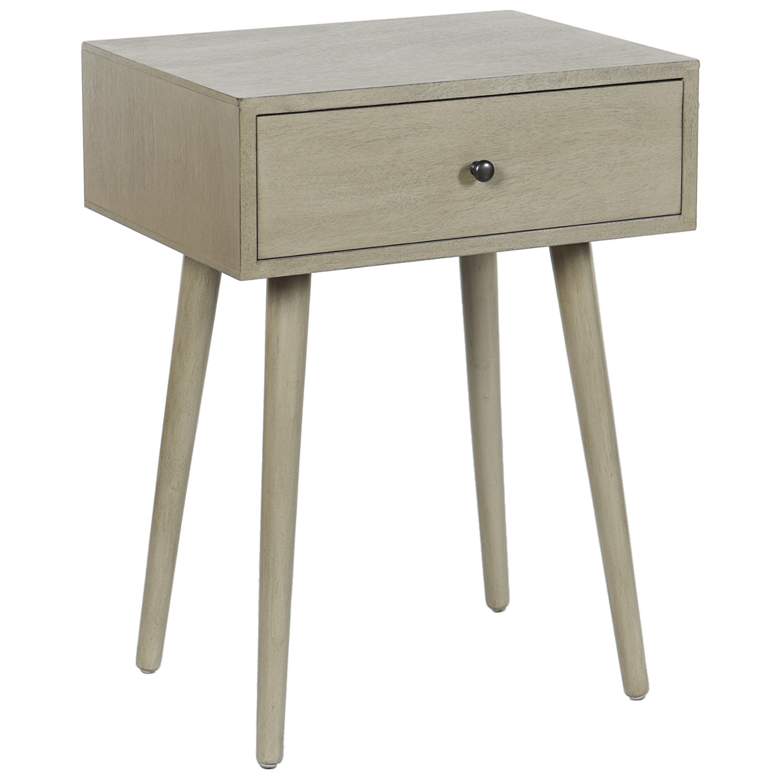 Image 1 Arthur 23.5" High Restoration Gray Side Table with One Drawer