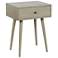 Arthur 23.5" High Restoration Gray Side Table with One Drawer