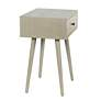 3_Arthur 23.5" High Restoration Gray Side Table with One Drawer more views
