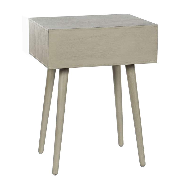 Image 4 Arthur 23.5" High Restoration Gray Side Table with One Drawer more views