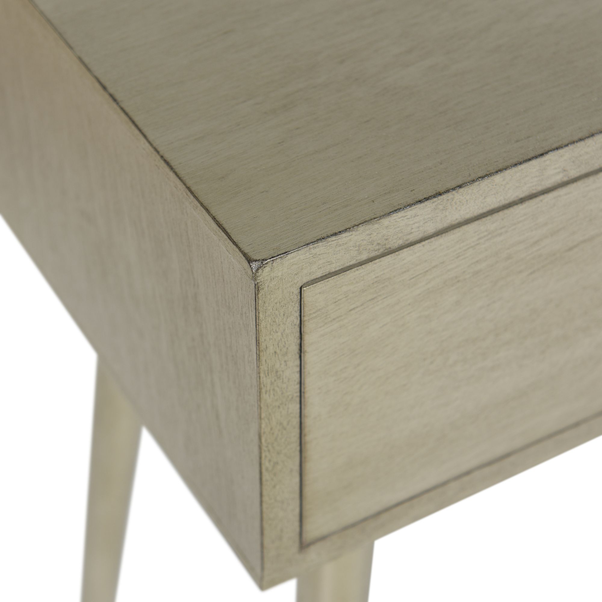 Image 6 Arthur 23.5" High Restoration Gray Side Table with One Drawer more views