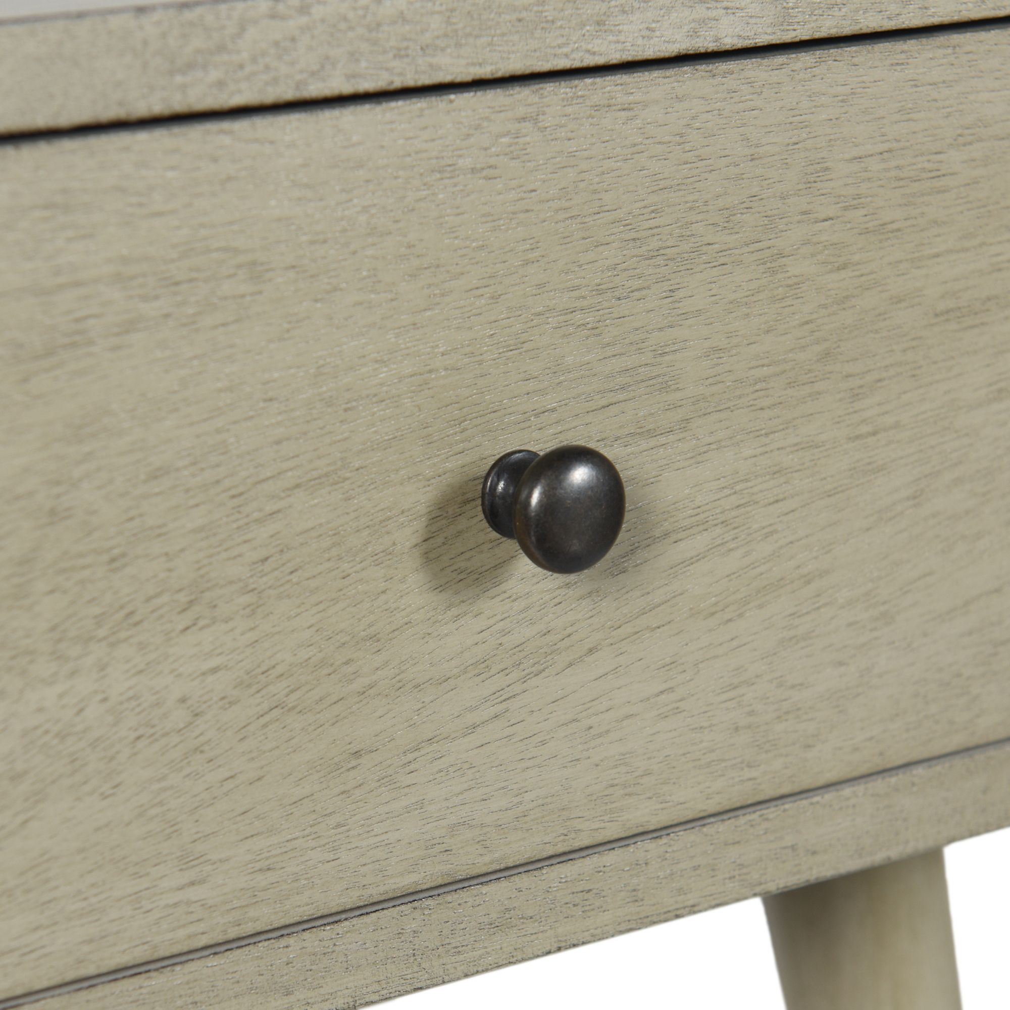 Image 7 Arthur 23.5" High Restoration Gray Side Table with One Drawer more views