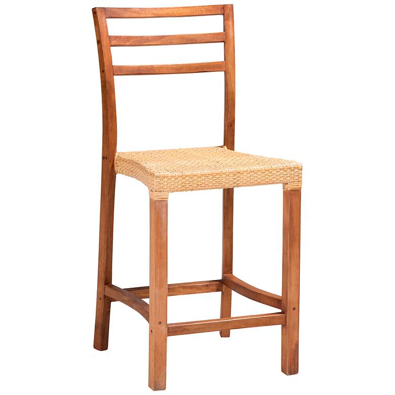 Image 1 Arthur 24 1/2" Natural Walnut Brown Counter Stool