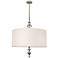 Arthur 27" Wide Polished Nickel Pendant With Pearl Shade