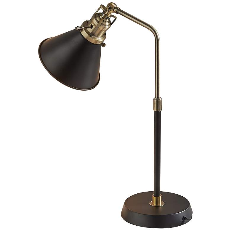 Image 5 Arthur Black and Antique Brass Desk Lamp more views
